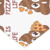 Pizza kacken Emoji Tischdecke (Schrägansicht)