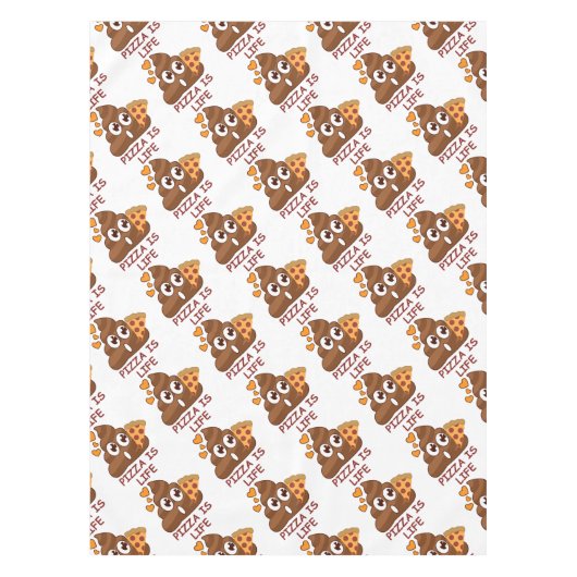 Pizza kacken Emoji Tischdecke (Vorderseite)