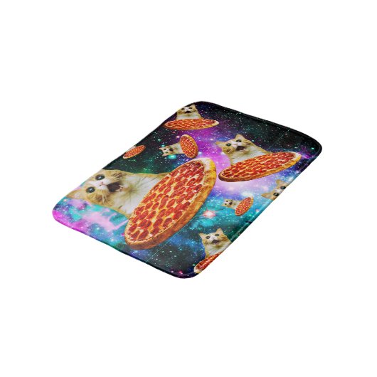 Pizza-Katze Badematte (Schrägansicht)