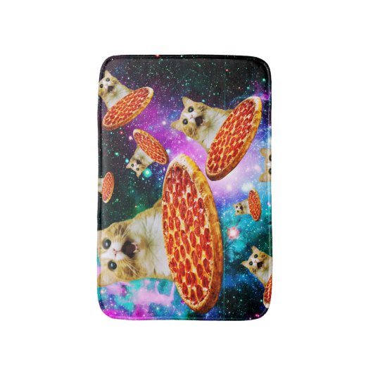 Pizza-Katze Badematte (Vorderseite Vertikal)