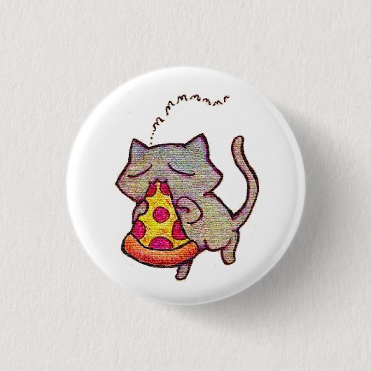 Pizza-Katze! Button (Vorderseite)
