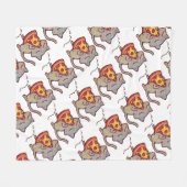 Pizza-Katze! Fleecedecke (Vorderseite (Horizontal))