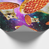 Pizza-Katze Geschenkpapier (Ecke)