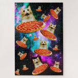 Pizza-Katze Puzzle<br><div class="desc">Funny und verrücktes Design für ein cooles Geschenk !</div>