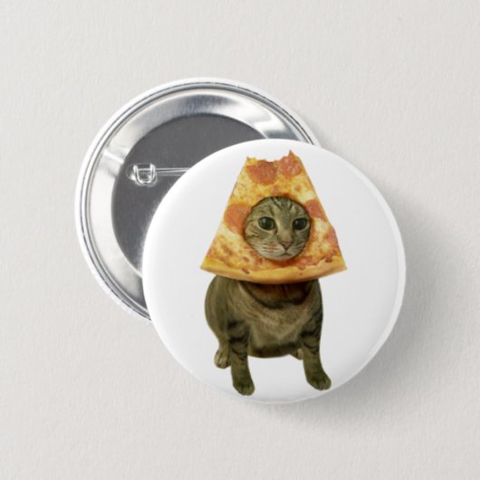 Pizza-Katzen-Entwurf Button (Vorne & Hinten)