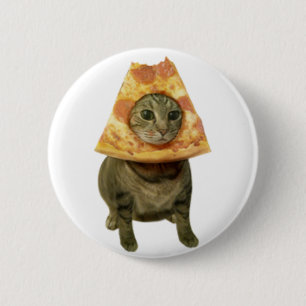 Pizza-Katzen-Entwurf Button