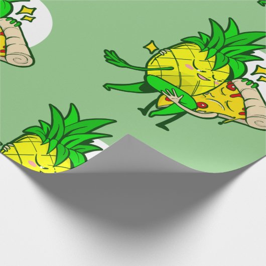 Pizza kawaii-Liebe Geschenkpapier (Ecke)