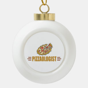 Pizza Keramik Kugel-Ornament