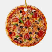 Pizza Keramik Ornament (Vorne)