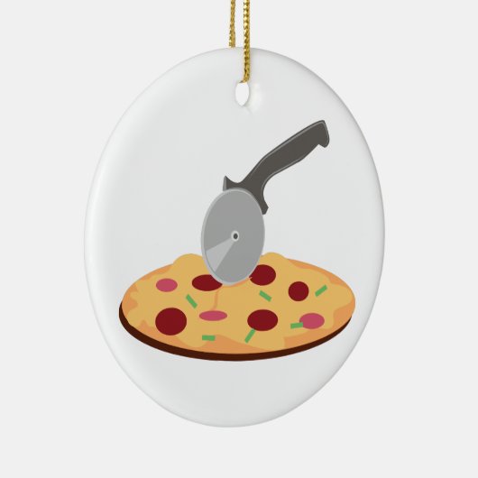 Pizza Keramik Ornament (Rechts)