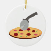 Pizza Keramik Ornament (Vorne)