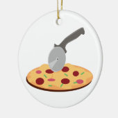 Pizza Keramik Ornament (Links)