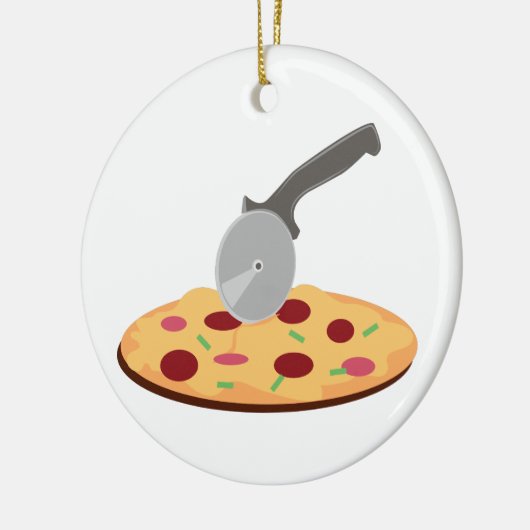 Pizza Keramik Ornament (Links)