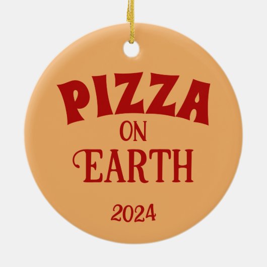 Pizza Keramik Ornament (Hinten)
