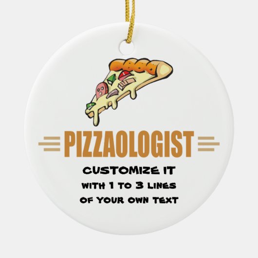 Pizza Keramik Ornament (Vorne)