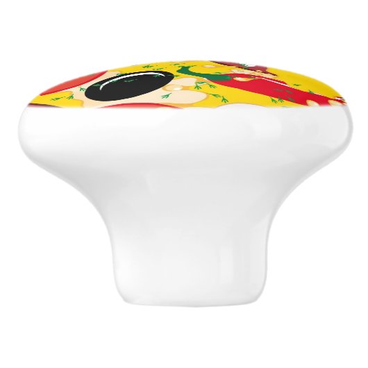 Pizza Keramikknauf (Seitenansicht)