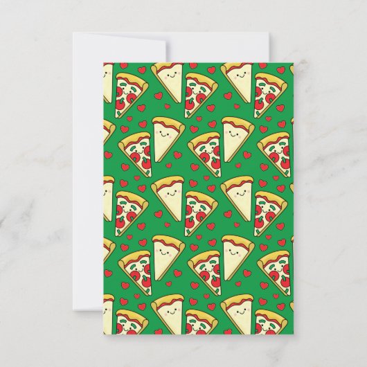 Pizza Kids Classroom Valentine Karten (Rückseite)