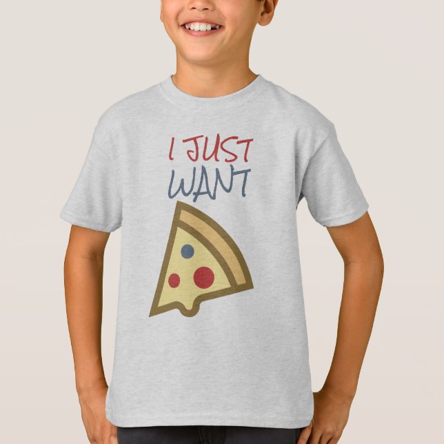 Pizza Kids' Hanes TAGLESS® T - Shirt (Vorderseite)