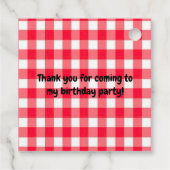 Pizza Kids's Geburtstagsparty Danke Geschenkanhänger (Rückseite)