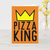 PIZZA KING BIRTHDAY GREETING CARD KARTE (Gelbe Blume)