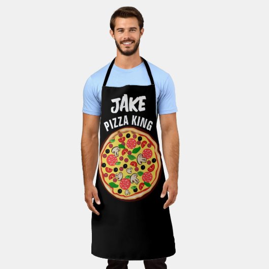 PIZZA KING CUSTOM PERSONALISIERTE Küche Schürze (Getragen)