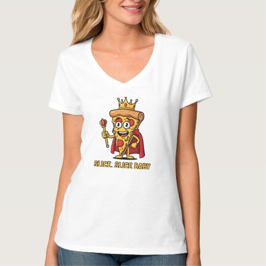 Pizza King - Funny Feinschmecker Pun T-Shirt (Vorderseite)