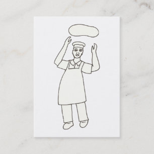 Pizza Koch Coloring Business Cards Visitenkarte