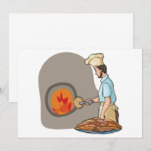 Pizza Koch Einladungen (Vorne/Hinten)