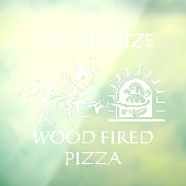 Pizza Koch Fired Brick Oven Pizzeria individuell z Fensteraufkleber (Blatt 3)