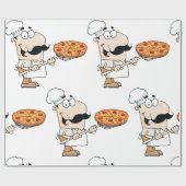 Pizza Koch Geschenkpapier (Flach)
