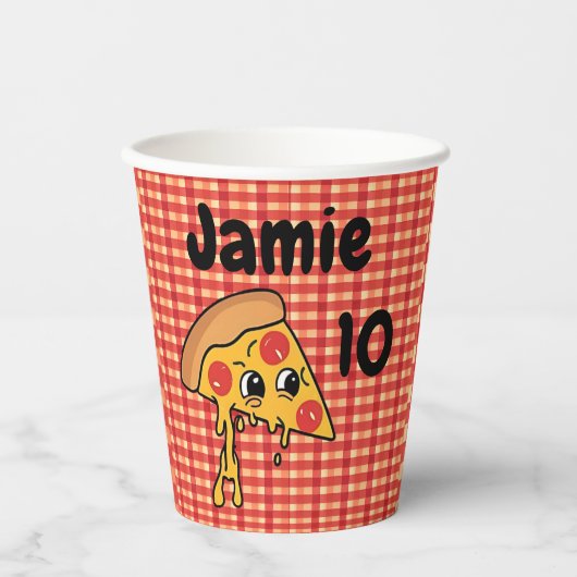 Pizza Koch Kindergeburtstag Party Pappbecher (Vorderseite)