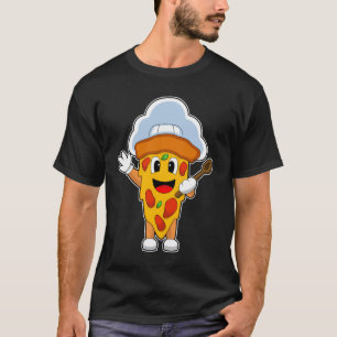 Pizza Koch Kochlöffel T-Shirt