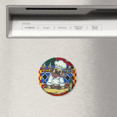 Pizza Koch Mops Magnet (In Situ (Geschirrspüler))