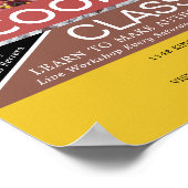 Pizza, Kochkurse, Werbung Poster (Ecke)