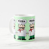 Pizza-Kochs-Geschenk-Tasse Kaffeetasse (Vorderseite Links)