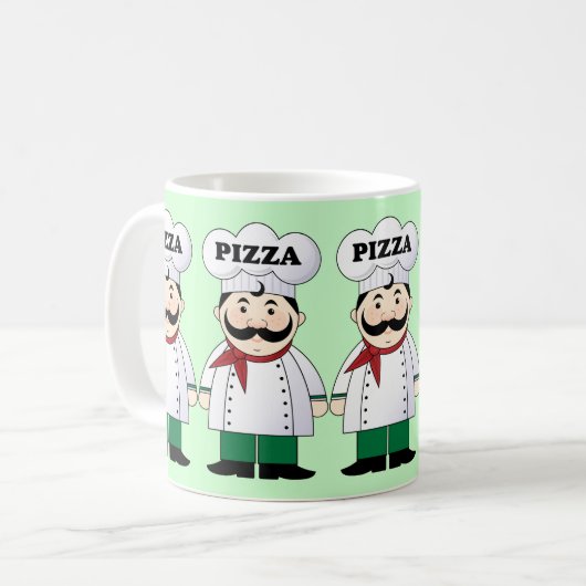 Pizza-Kochs-Geschenk-Tasse Kaffeetasse (Vorderseite Links)