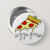 Pizza-Königin Button (Vorne & Hinten)
