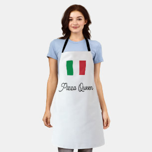 Pizza Königin Italienische Flagge Italia Oma Schürze