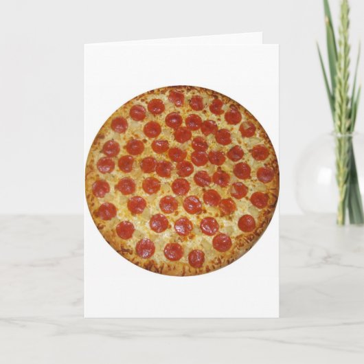 Pizza-… köstliche Pepperoni-Pizza Karte (Vorderseite)