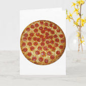 Pizza-… köstliche Pepperoni-Pizza Karte (Gelbe Blume)