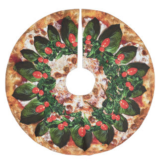Pizza-Kranz-Weihnachtsbaum-Rock Polyester Weihnachtsbaumdecke