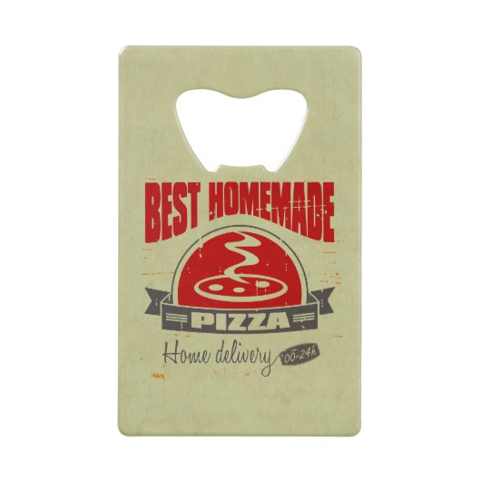 Pizza Kreditkarten Flaschenöffner (Vorderseite)