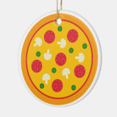 Pizza-Kuchen Keramik Ornament (Links)