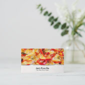 Pizza - Kundenspezifische Food Closeup-Visitenkart Visitenkarte (Stehend Vorderseite)