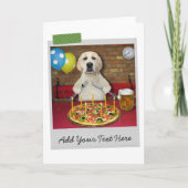 Pizza Labrador Retriever Dog Funny Card Karte (Vorderseite)