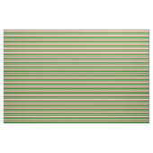 Pizza, Lachs und waldgrüne, farbige Linien Stoff (Fat Quarter (45,7 x 55,9 cm))