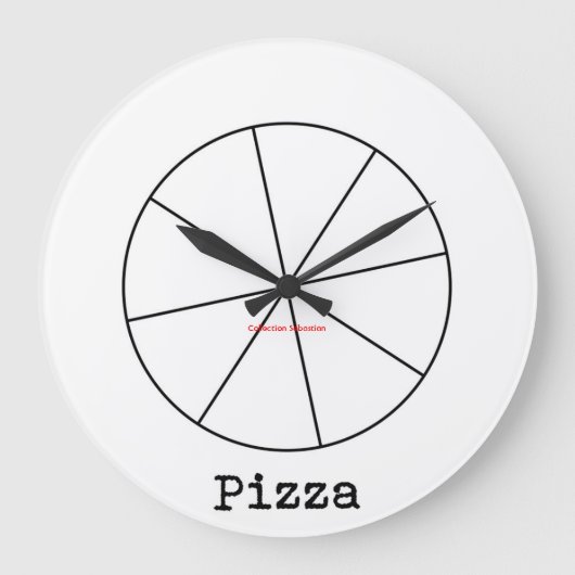 Pizza Large Clock Große Wanduhr (Vorderseite)