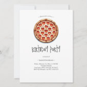 Pizza Lässige Geburtstagseinladungen Einladung (Vorderseite)