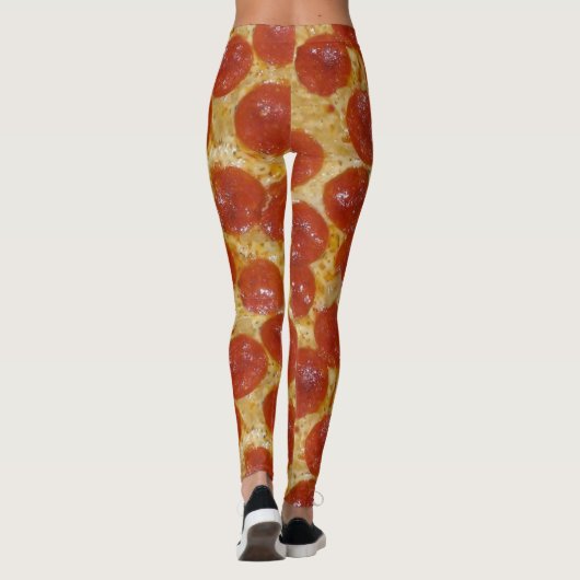 Pizza-Leggings mit Pfefferoni Leggings (Rückseite)
