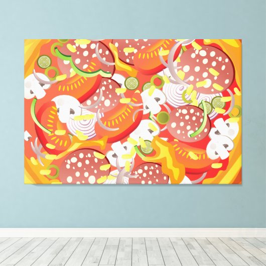 Pizza Leinwanddruck (Insitu (Holzboden))